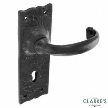 Picture of Securit Antique Lock Door Handle Set Black